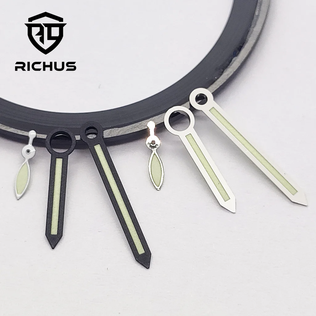 RICHUS 6497 6498, черные, серебряные стрелки, зеленые светящиеся стрелки, подходят 6497 6498 ST3600, аксессуары для часов с механизмом
RICHUS 6497 6498, черные, серебряные стрелки, зеленые светящиеся стрелки, подходят 6497 6498 ST3600, аксессуары для часов с механизмом