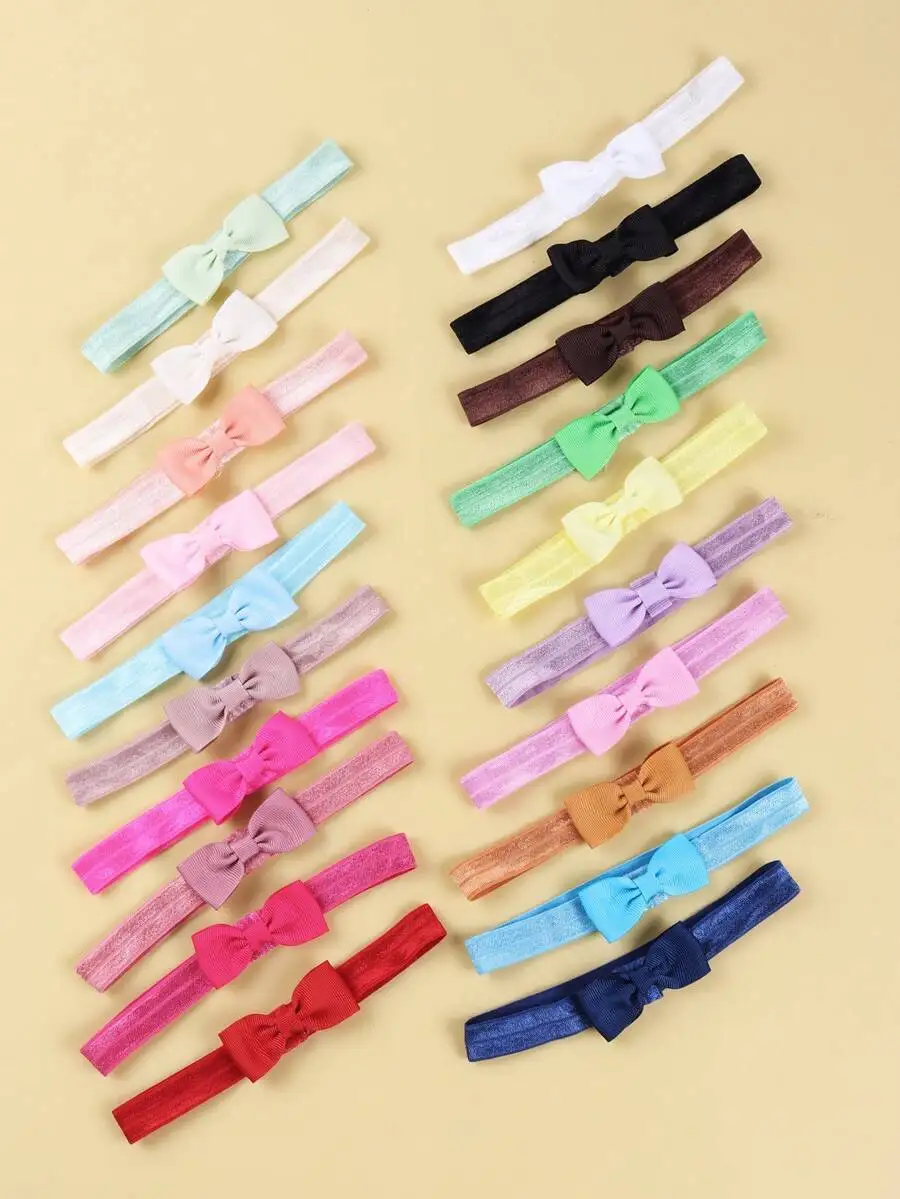 20Pcs Stretchy Solid Color Bow Hairbands For Daily Wear And Styling
20Pcs Stretchy Solid Color Bow Hairbands For Daily Wear And Styling