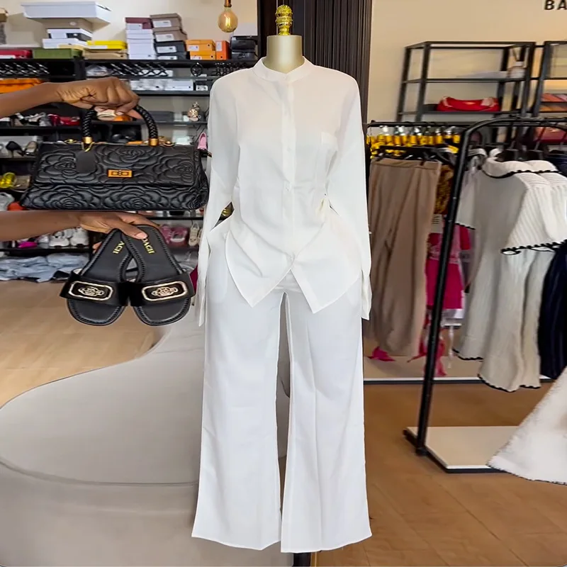 2025 Summer New Women's Two Piece Set Round Neck Loose Casual Long Sleeve Shirt Wide Leg Pants Set
2025 Summer New Women's Two Piece Set Round Neck Loose Casual Long Sleeve Shirt Wide Leg Pants Set