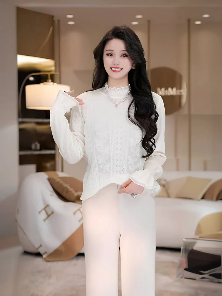 Вязаный шерстяной топ с высоким воротником и вышивкой для женщин, базовый слой, весна-осень, новинка, для танцев и активного отдыха
Вязаный шерстяной топ с высоким воротником и вышивкой для женщин, базовый слой, весна-осень, новинка, для танцев и активного отдыха