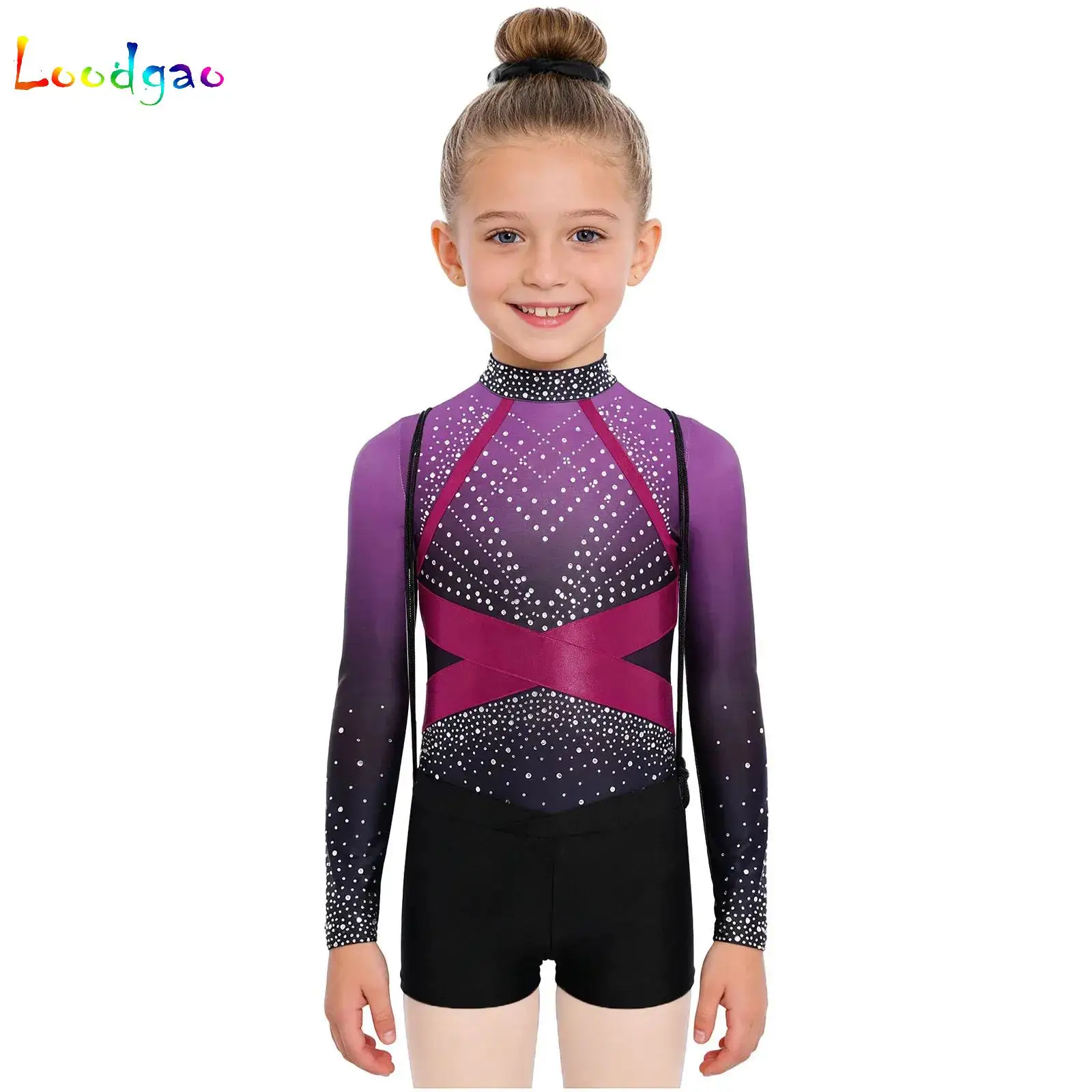 Girl Shiny Rhinestone Long Sleeve Ballet Dance Leotard Gymnastics Ballerina Ballroom Figure Skating Jumpsuit+Shorts+Hairband+Bag
Girl Shiny Rhinestone Long Sleeve Ballet Dance Leotard Gymnastics Ballerina Ballroom Figure Skating Jumpsuit+Shorts+Hairband+Bag