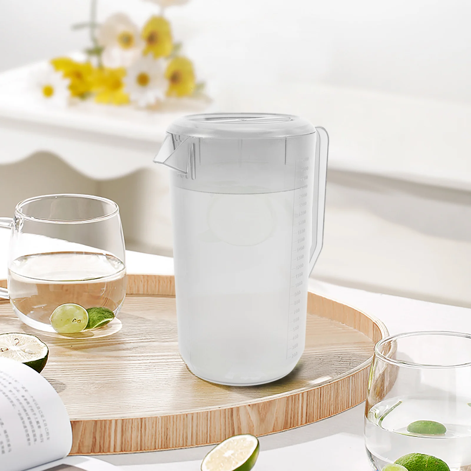 Large Capacity Plastic Cold Water Pitcher Pc Frosted Measuring Jug for Juice Tea Party Banquet Beverage Container 
Large Capacity Plastic Cold Water Pitcher Pc Frosted Measuring Jug for Juice Tea Party Banquet Beverage Container