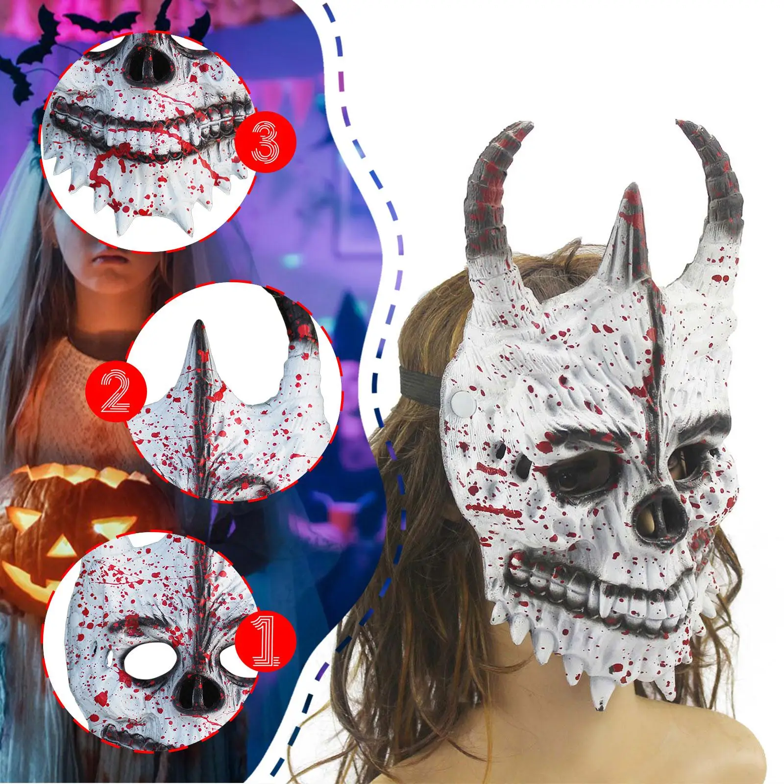 Halloween Mask Lightweight Face Mask for Adults Stage Performance Masquerade
Halloween Mask Lightweight Face Mask for Adults Stage Performance Masquerade