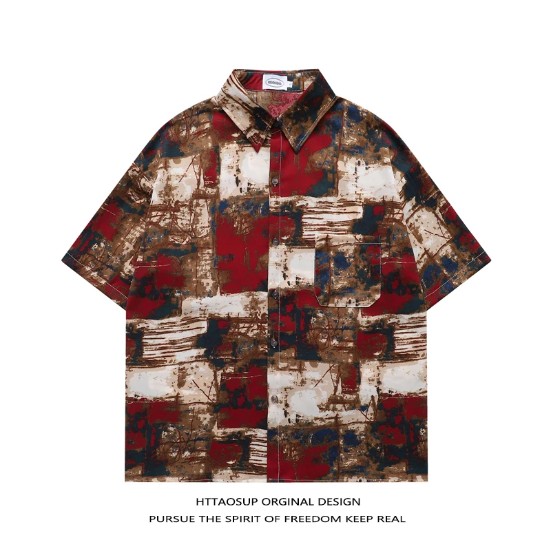 HTTAOSUP Summer American Retro Artistic Short Sleeve Shirt Casual Print Men's Top Oil Painting Print Loose Fit Polyester
HTTAOSUP Summer American Retro Artistic Short Sleeve Shirt Casual Print Men's Top Oil Painting Print Loose Fit Polyester