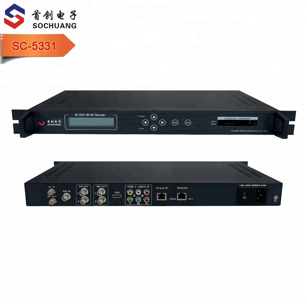 SC-5331 satellite radio receiver wireless video transmitter and receiver decoder for encrypted channels
SC-5331 satellite radio receiver wireless video transmitter and receiver decoder for encrypted channels