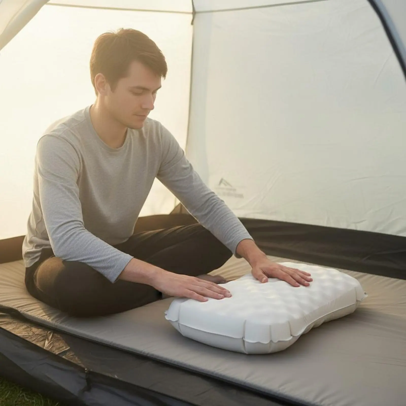Inflatable Camping Pillow Ice Silk Material Lightweight Travel Pillow Outdoor Gear Adjustable Height for Backpackers, Office
Inflatable Camping Pillow Ice Silk Material Lightweight Travel Pillow Outdoor Gear Adjustable Height for Backpackers, Office