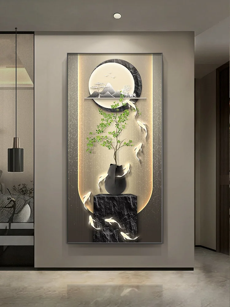 Modern Luxury Led Nine Fish Picture Home Decoration Painting Green Plants Corridor Hanging Painting Luminous Wall Lamp Painting
Modern Luxury Led Nine Fish Picture Home Decoration Painting Green Plants Corridor Hanging Painting Luminous Wall Lamp Painting