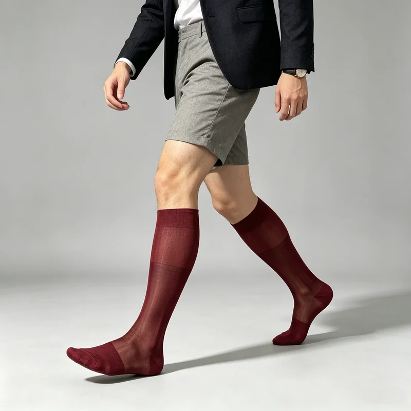 New Men's Business Hight Tube Socks Good Quality Translucent Knitted Long Socks Man Nylon Sexy Formal Dress Gentlemen Stockings
New Men's Business Hight Tube Socks Good Quality Translucent Knitted Long Socks Man Nylon Sexy Formal Dress Gentlemen Stockings