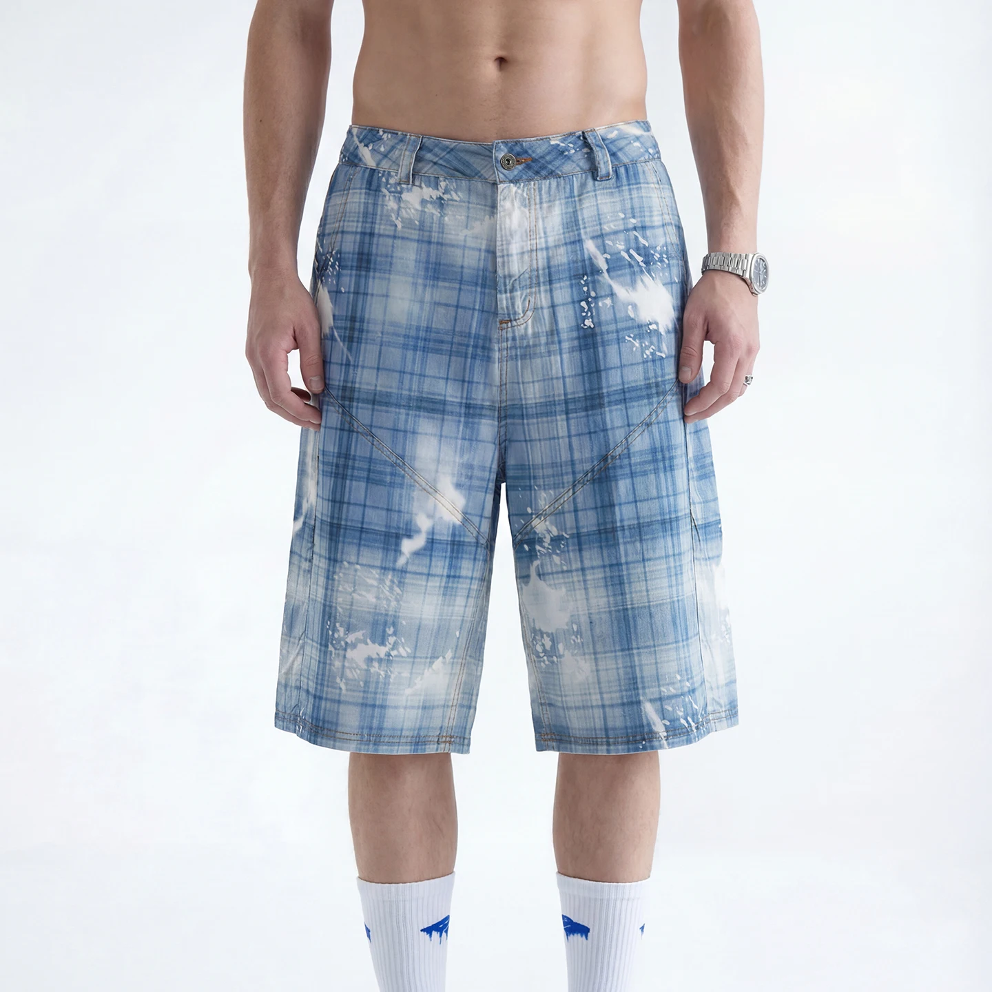 Vintage Summer American High Street Checkered Loose Casual Fashionable Seven-Foot Pants for Men Casual Pants with Button
Vintage Summer American High Street Checkered Loose Casual Fashionable Seven-Foot Pants for Men Casual Pants with Button