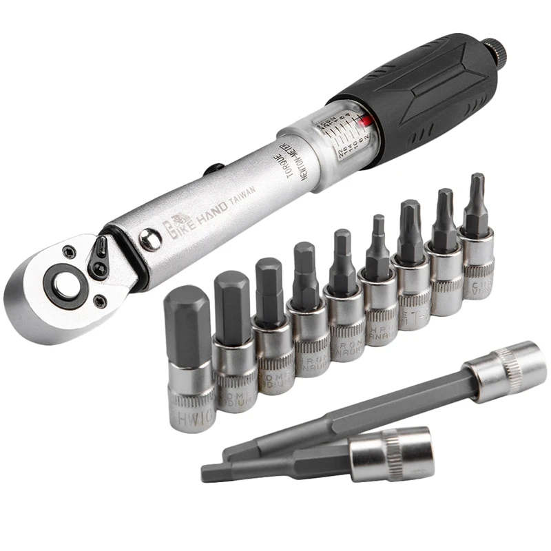 BIKE HAND Bike Torque Wrench Set 1/4 Inch Pound Torque Wrench Set 2 To 24 Nm Tool Kit For Road Mountain Bikes Multitool
BIKE HAND Bike Torque Wrench Set 1/4 Inch Pound Torque Wrench Set 2 To 24 Nm Tool Kit For Road Mountain Bikes Multitool