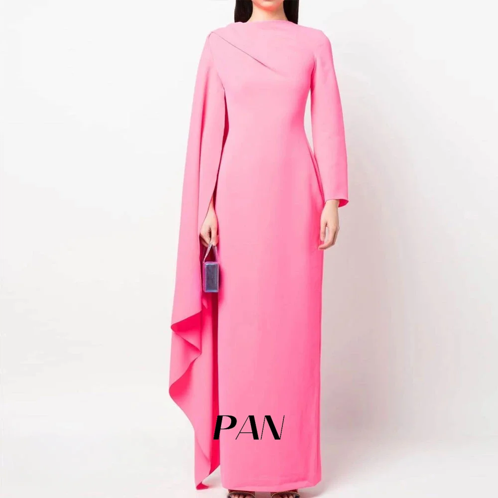 Pan O-Neck Saudi Prom Dress Long Sleeves Evening Dress With Ankle-Length Women Wedding Party Gowns Arabia
Pan O-Neck Saudi Prom Dress Long Sleeves Evening Dress With Ankle-Length Women Wedding Party Gowns Arabia