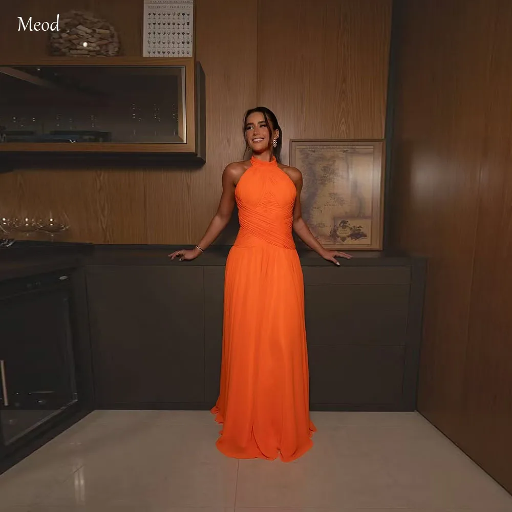 MEOD Sleeveless Backless Evening Gown Chiffon A Line Prom Dresses Elegant Bright Orange Floor-Lenght Party Attire Customized
MEOD Sleeveless Backless Evening Gown Chiffon A Line Prom Dresses Elegant Bright Orange Floor-Lenght Party Attire Customized