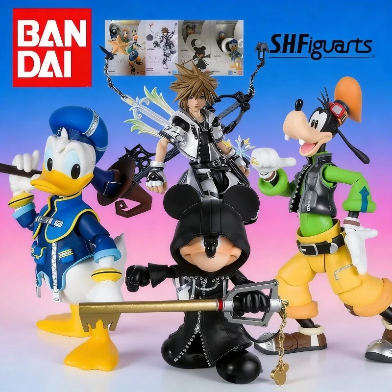 Набор подвижных фигурок BANDAI S.H.Figuarts Kingdom Hearts 2: Сора (Финальная форма) и Дональд Дак, аниме-модель, игрушка, подарок для мальчиков
Набор подвижных фигурок BANDAI S.H.Figuarts Kingdom Hearts 2: Сора (Финальная форма) и Дональд Дак, аниме-модель, игрушка, подарок для мальчиков