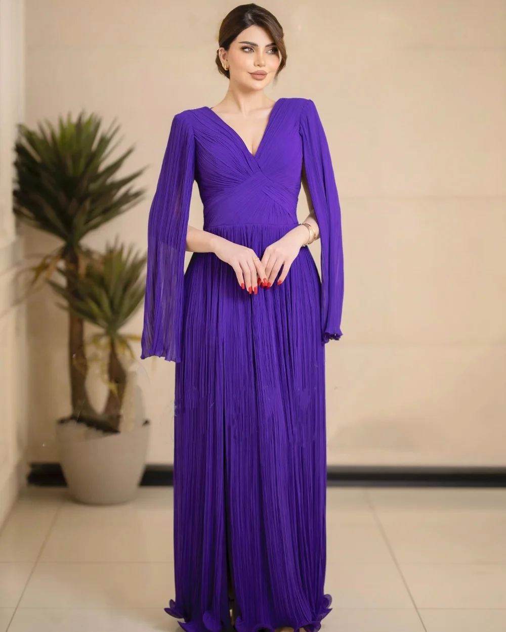 Customized Chiffon Pleat A-line V-neck Long Dresses Bespoke Occasion Homecoming Casual Simple Sizes Available
Customized Chiffon Pleat A-line V-neck Long Dresses Bespoke Occasion Homecoming Casual Simple Sizes Available