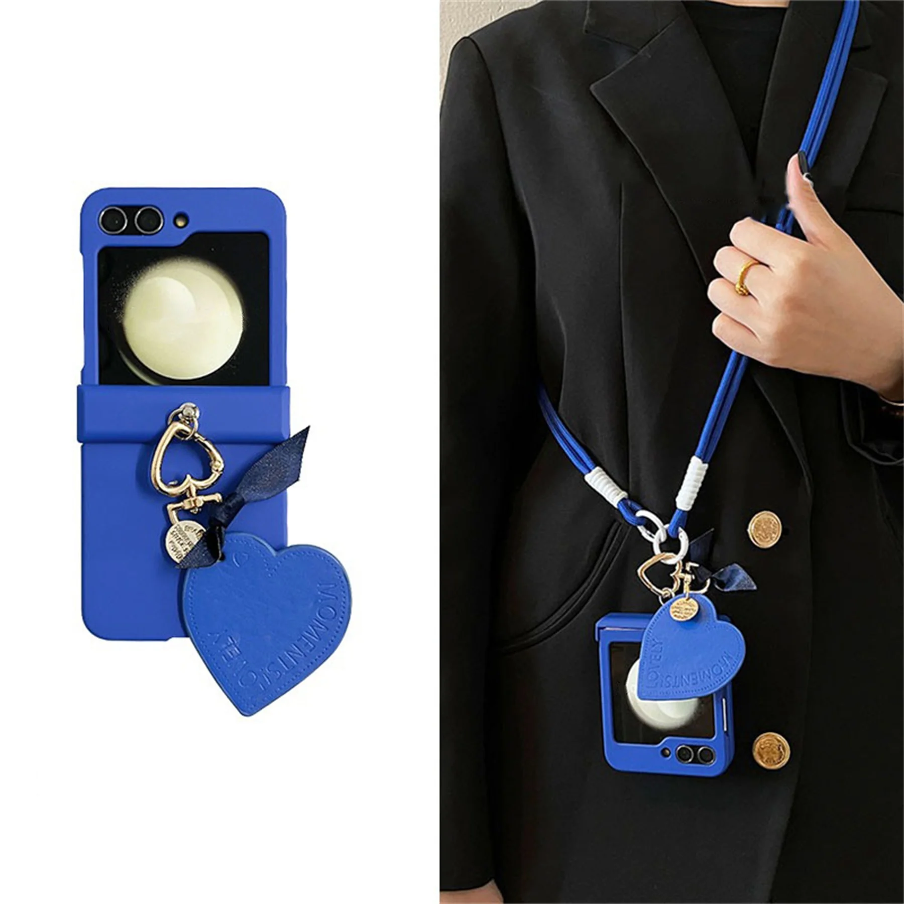 Stylish Blue Crossbody Lanyard Rope Cortex Phone Case For Motorola RAZR 40 50 Ultra 60 Razr Plus 2024 2023 Heart Pendant Cover
Stylish Blue Crossbody Lanyard Rope Cortex Phone Case For Motorola RAZR 40 50 Ultra 60 Razr Plus 2024 2023 Heart Pendant Cover