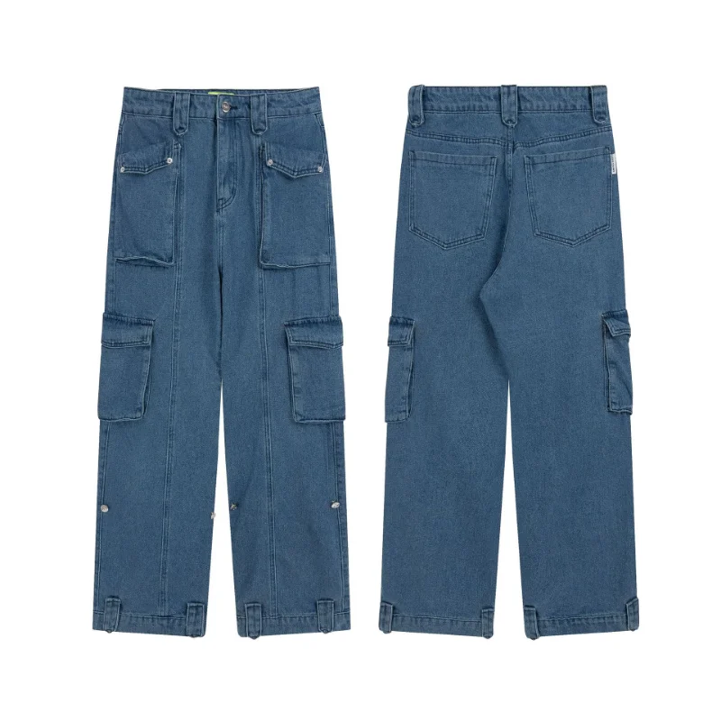 Blue Multi Pocket Men's Jeans Street Fashion Hip Hop Straight Pants Couple Harajuku Casual Loose High Waist Pants Ropa Hombre
Blue Multi Pocket Men's Jeans Street Fashion Hip Hop Straight Pants Couple Harajuku Casual Loose High Waist Pants Ropa Hombre