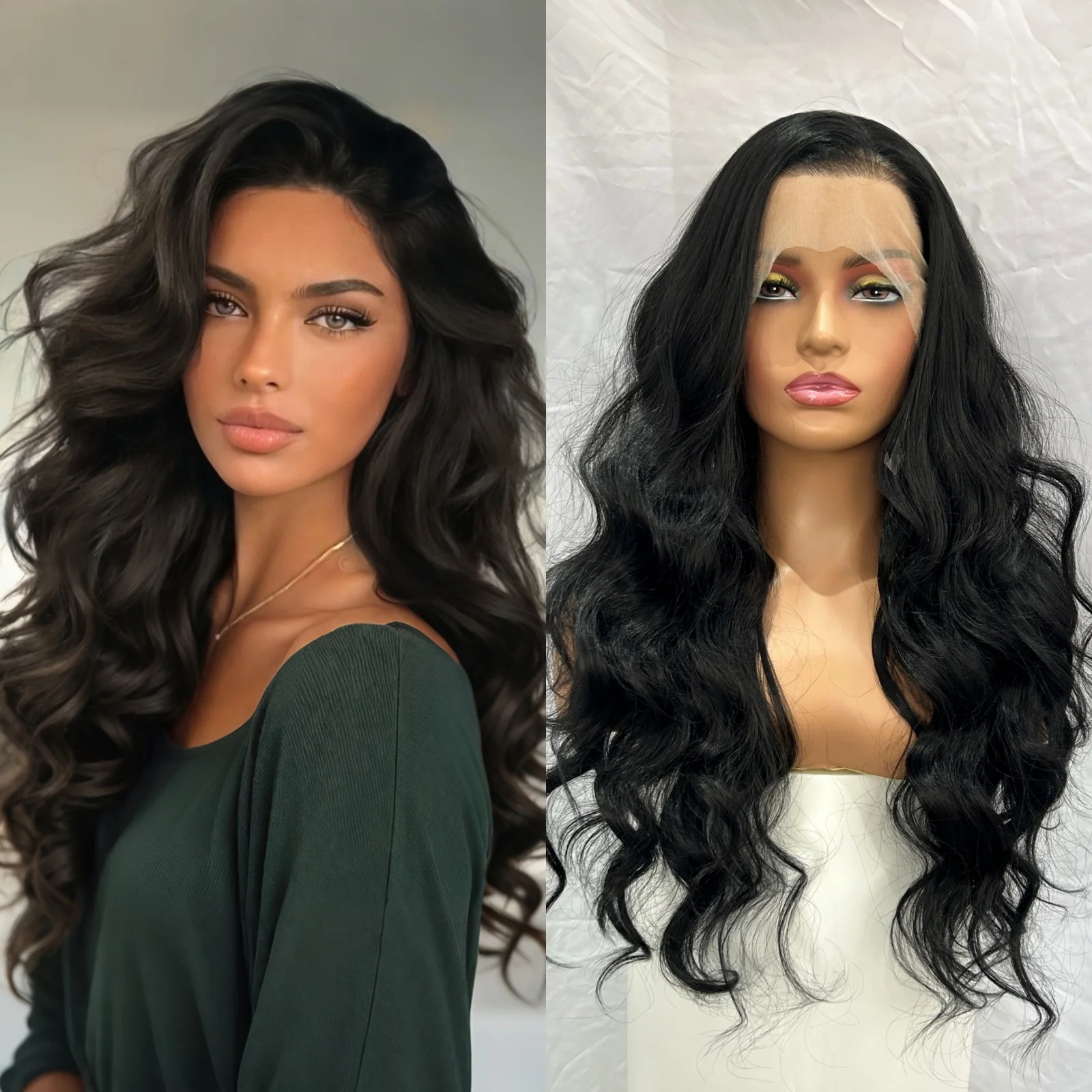 Long Black Body Wave 13X4 Lace Front Wigs for Women Free Part Loose Deep Wave Natural Black Synthetic Hair Brunette Daily Party
Long Black Body Wave 13X4 Lace Front Wigs for Women Free Part Loose Deep Wave Natural Black Synthetic Hair Brunette Daily Party