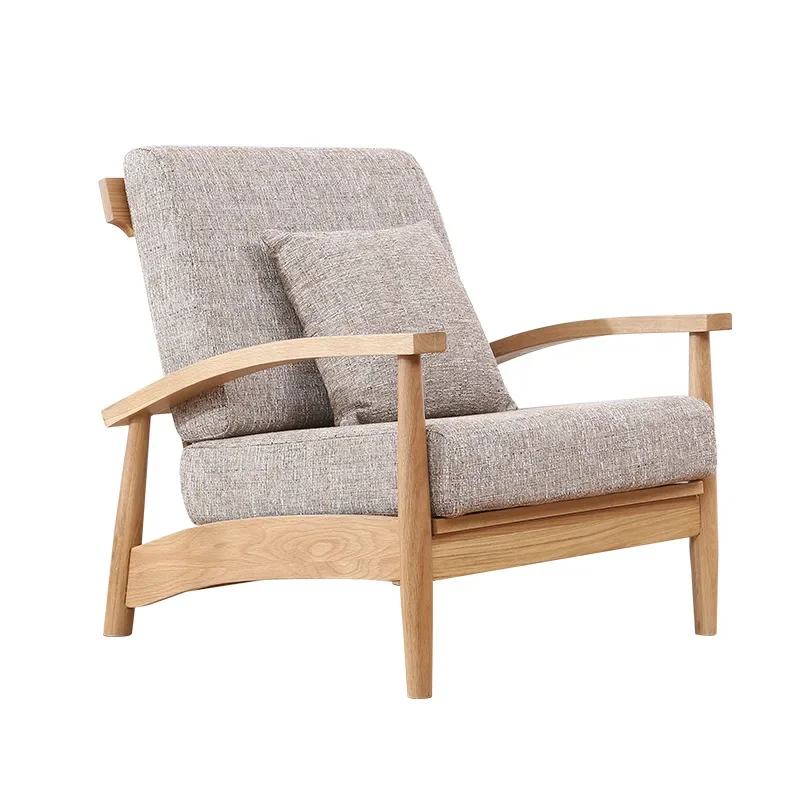 Nordic all-solid wood sofa, modern small apartment living room fabric combination white oak sofa
Nordic all-solid wood sofa, modern small apartment living room fabric combination white oak sofa