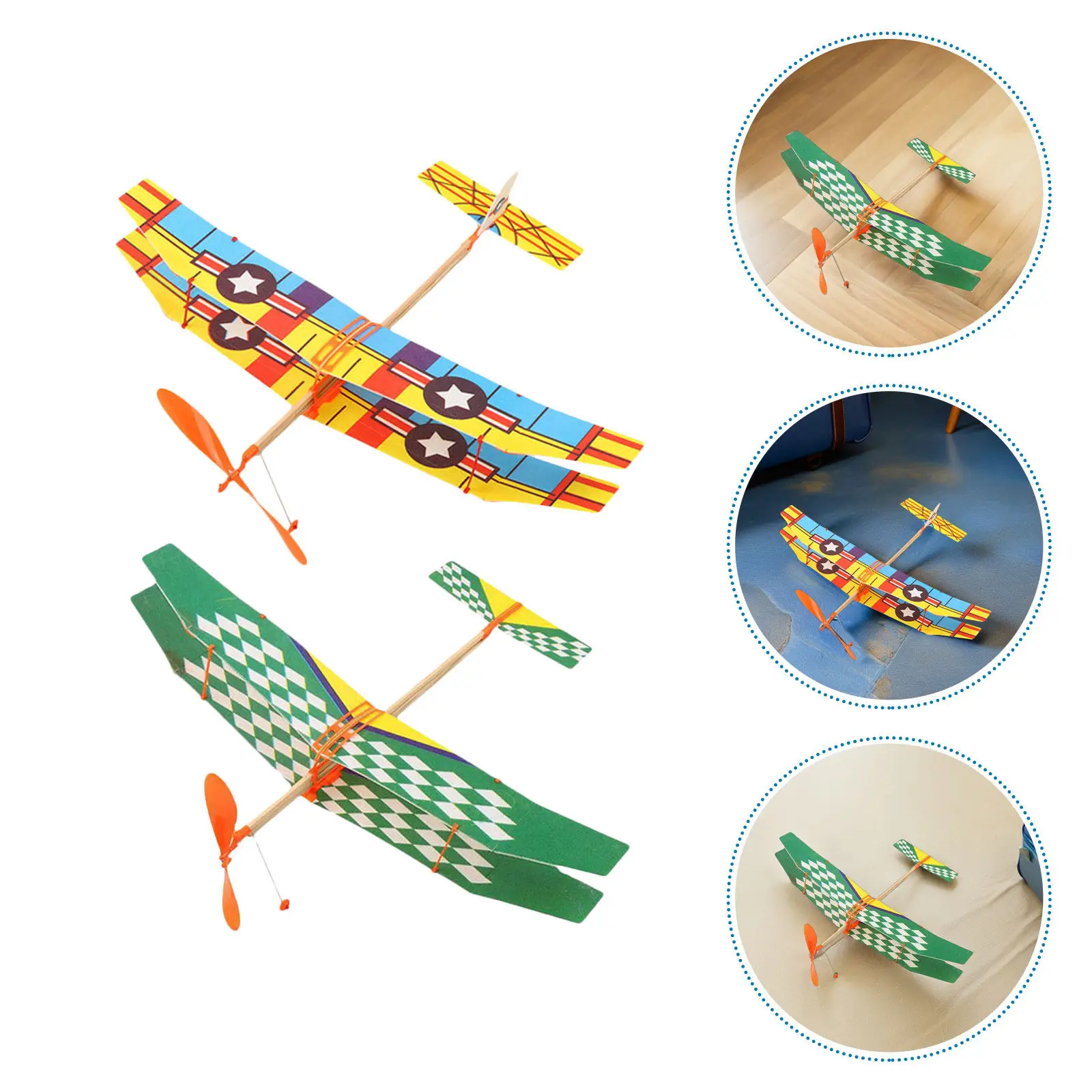 2Pcs Rubber Band Airplane Biplane Educational Assemble Aircraft for Kids DIY Flying Glider Planes Interactive Learning Play
2Pcs Rubber Band Airplane Biplane Educational Assemble Aircraft for Kids DIY Flying Glider Planes Interactive Learning Play