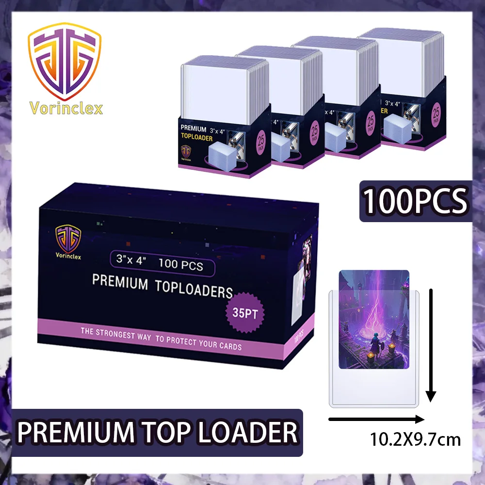 100pcs 35PT Toploaders for Trading Sports Football and Game Cards Premium Toploader Card Sleeves with Protective Film
100pcs 35PT Toploaders for Trading Sports Football and Game Cards Premium Toploader Card Sleeves with Protective Film
