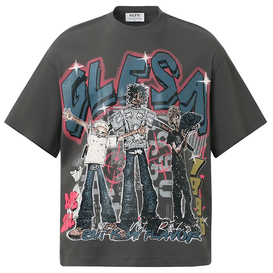 Oversized Y2K Harajuku Men's T-shirt Streetwear Hip Hop Vintage Loose Ripped Embroidery Tshirts Casual Tee Tops
Oversized Y2K Harajuku Men's T-shirt Streetwear Hip Hop Vintage Loose Ripped Embroidery Tshirts Casual Tee Tops