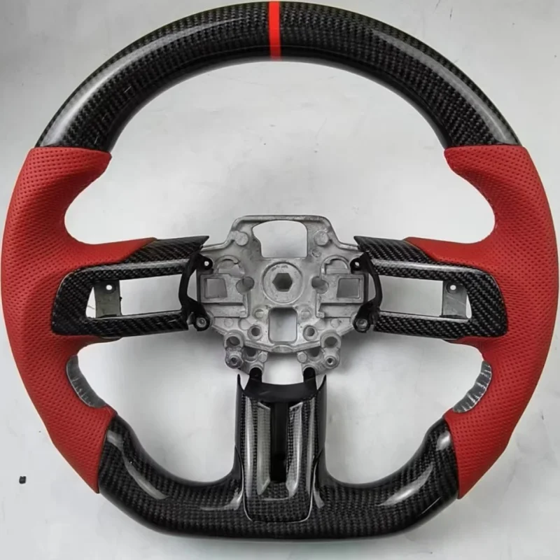 Suede Leather Carbon Fiber Steering Wheel Fit for Ford Mustang 2011-2016 2017 2018 2019 2020 2021 2022 GT Shelby 
Suede Leather Carbon Fiber Steering Wheel Fit for Ford Mustang 2011-2016 2017 2018 2019 2020 2021 2022 GT Shelby
