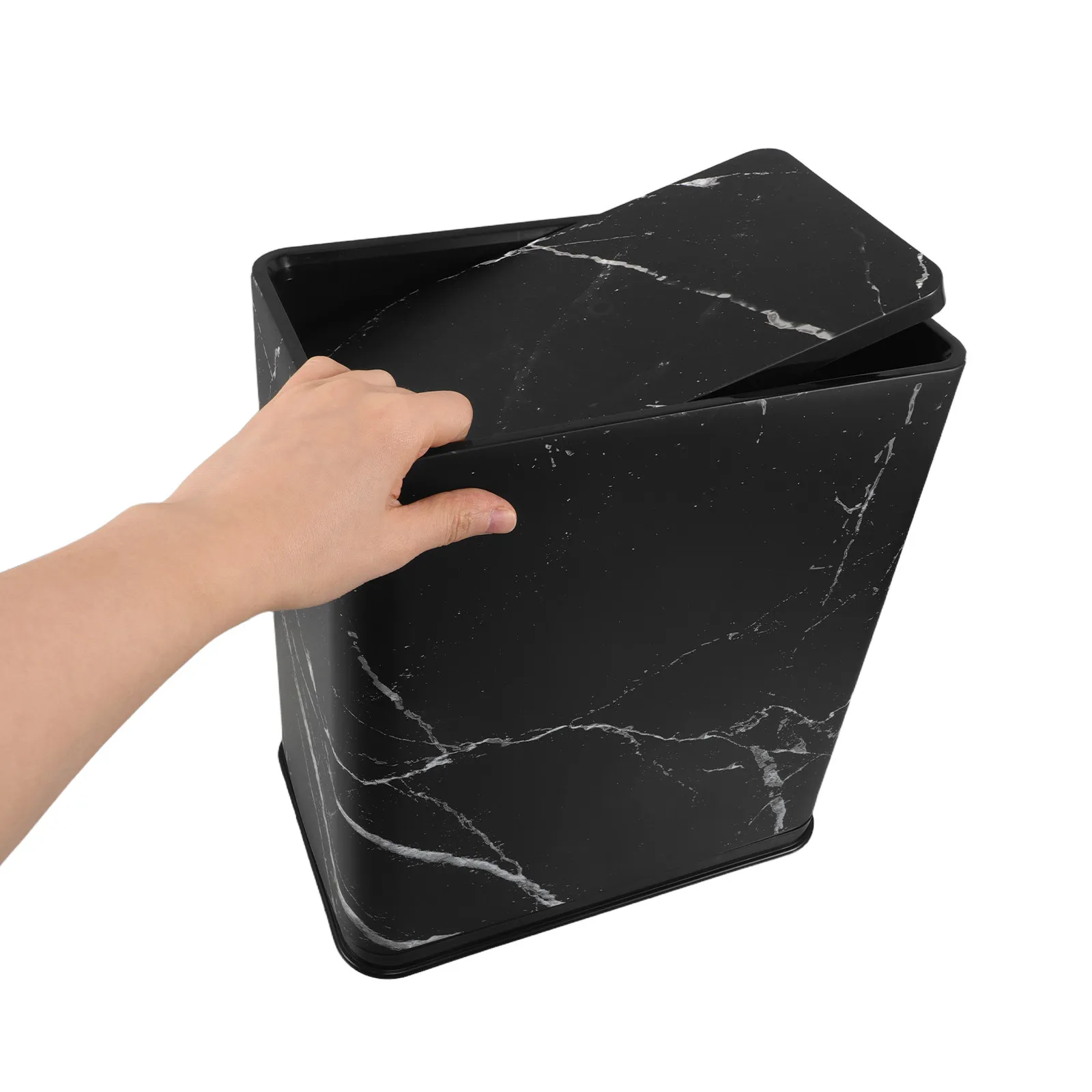 Slim Narrow Rectangular Plastic Trash Can with Swing Lid Space Saving for Kitchen Bathroom Bedroom Indoor Use Odor Containing
Slim Narrow Rectangular Plastic Trash Can with Swing Lid Space Saving for Kitchen Bathroom Bedroom Indoor Use Odor Containing