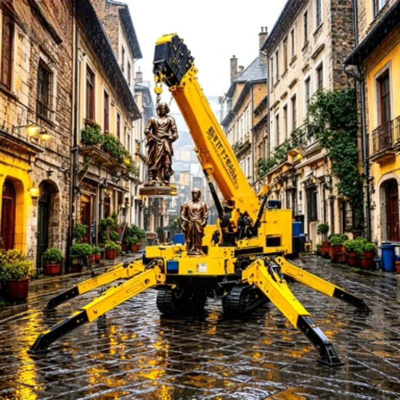 Portable Spider Crane 2 Ton Crawler Hydraulic Telescopic Boom with Long Arm Fly Jib Remote Control Foldable Mini Lift
Portable Spider Crane 2 Ton Crawler Hydraulic Telescopic Boom with Long Arm Fly Jib Remote Control Foldable Mini Lift