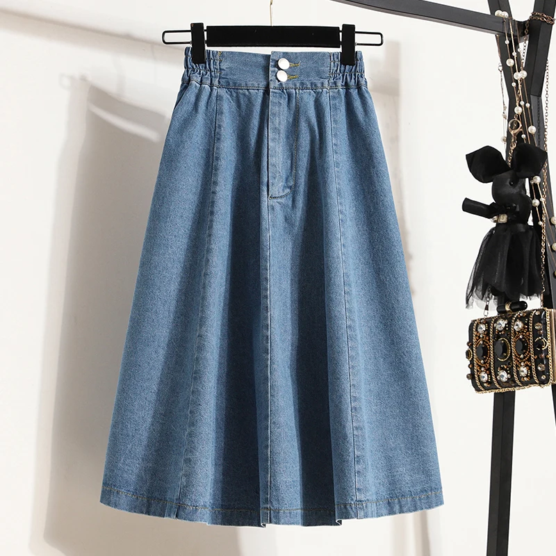Oversized Denim Skirts Women Spring Summer Elastic Waist A-line Loose Mid Long Skirts Fashion Trend All-matched Long Skirt
Oversized Denim Skirts Women Spring Summer Elastic Waist A-line Loose Mid Long Skirts Fashion Trend All-matched Long Skirt
