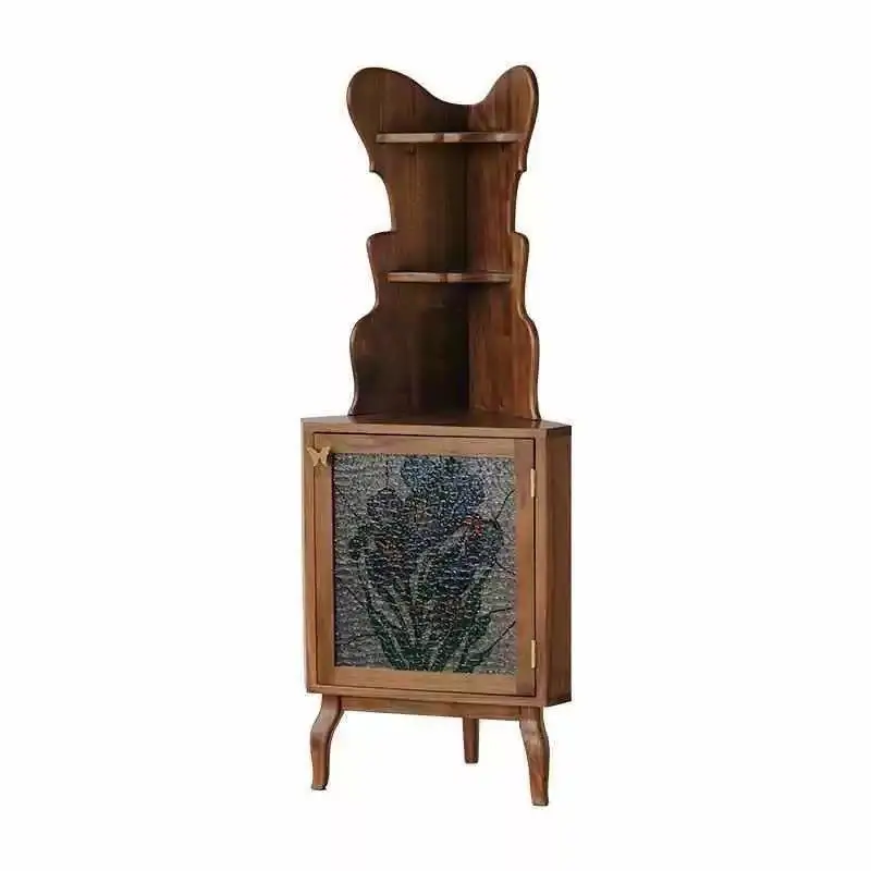 Solid wood corner dining side cabinet integrated against the wall Living room French retro corner rack Corner cabinet Corner
Solid wood corner dining side cabinet integrated against the wall Living room French retro corner rack Corner cabinet Corner