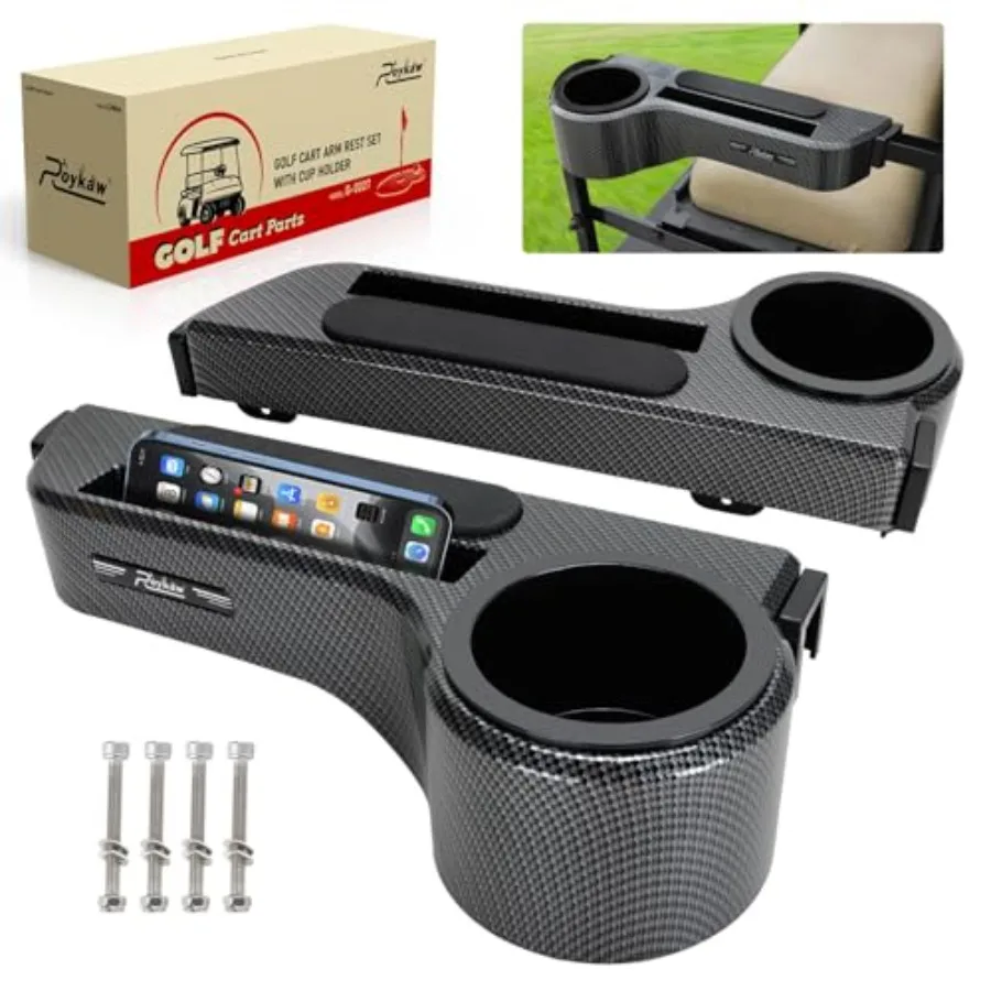 Golf Cart Armrest with Cup Holder Compatible with EZGO/Club Car/Yamaha and Most Brand, Universal Golf Cart Rear Seat Arm Rests
Golf Cart Armrest with Cup Holder Compatible with EZGO/Club Car/Yamaha and Most Brand, Universal Golf Cart Rear Seat Arm Rests
