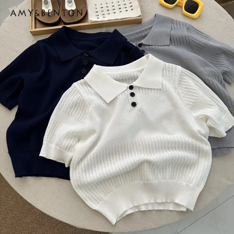 Boys Summer Knit Polo Shirt Short Sleeve Hollow Out T-Shirt Breathable Lightweight Casual Top for Kids Cool Children Clothing
Boys Summer Knit Polo Shirt Short Sleeve Hollow Out T-Shirt Breathable Lightweight Casual Top for Kids Cool Children Clothing