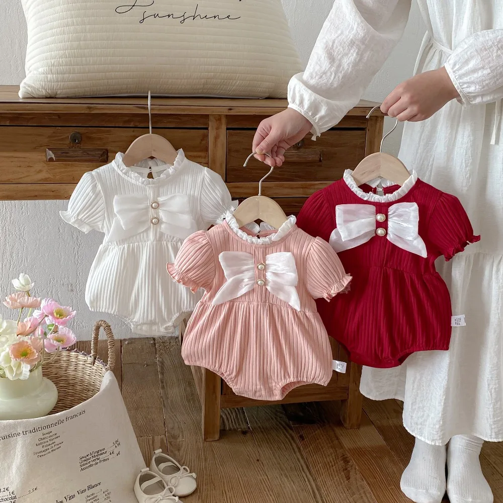 Princess Baby Girl Romper 0-2Years Cute Newborn Infant Short Sleeve Bow Bodysuit Outfits Birthday Party Summer Clothes
Princess Baby Girl Romper 0-2Years Cute Newborn Infant Short Sleeve Bow Bodysuit Outfits Birthday Party Summer Clothes