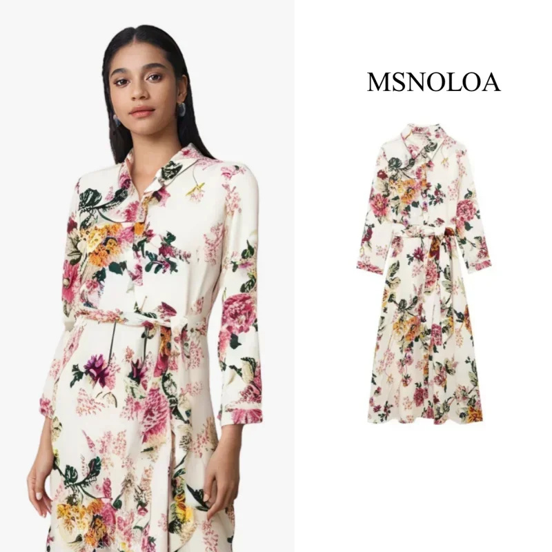2024 Autumn New Women's Fashion Casual Collar Long Sleeve with Belt Linen Shirt Long Skirt Printed Midi Dress
2024 Autumn New Women's Fashion Casual Collar Long Sleeve with Belt Linen Shirt Long Skirt Printed Midi Dress