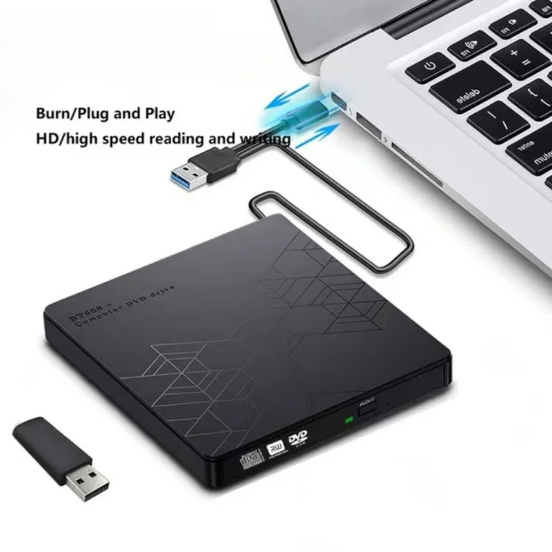 USB 3.0 Type-C External DVD Drive Ultra Slim CD DVD Burner Writer Reader with SD TF Card Reader USB Ports Portable Optical Disc
USB 3.0 Type-C External DVD Drive Ultra Slim CD DVD Burner Writer Reader with SD TF Card Reader USB Ports Portable Optical Disc