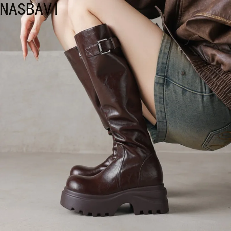 Women's High Boots Flats Knee High Leather Shoes 2026 Winter New Motorcycle Boots Walking Trend Gothic Mujer De Botas
Women's High Boots Flats Knee High Leather Shoes 2026 Winter New Motorcycle Boots Walking Trend Gothic Mujer De Botas