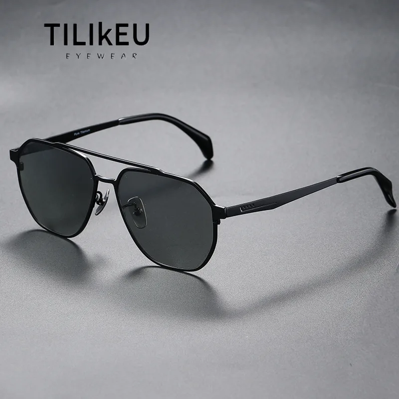 Classic Aviation Shield Pure Titanium Pilot Sunglasses Outdoor Driving Double Bridge Polarized Men's Luxury Night Vision Glasses
Classic Aviation Shield Pure Titanium Pilot Sunglasses Outdoor Driving Double Bridge Polarized Men's Luxury Night Vision Glasses