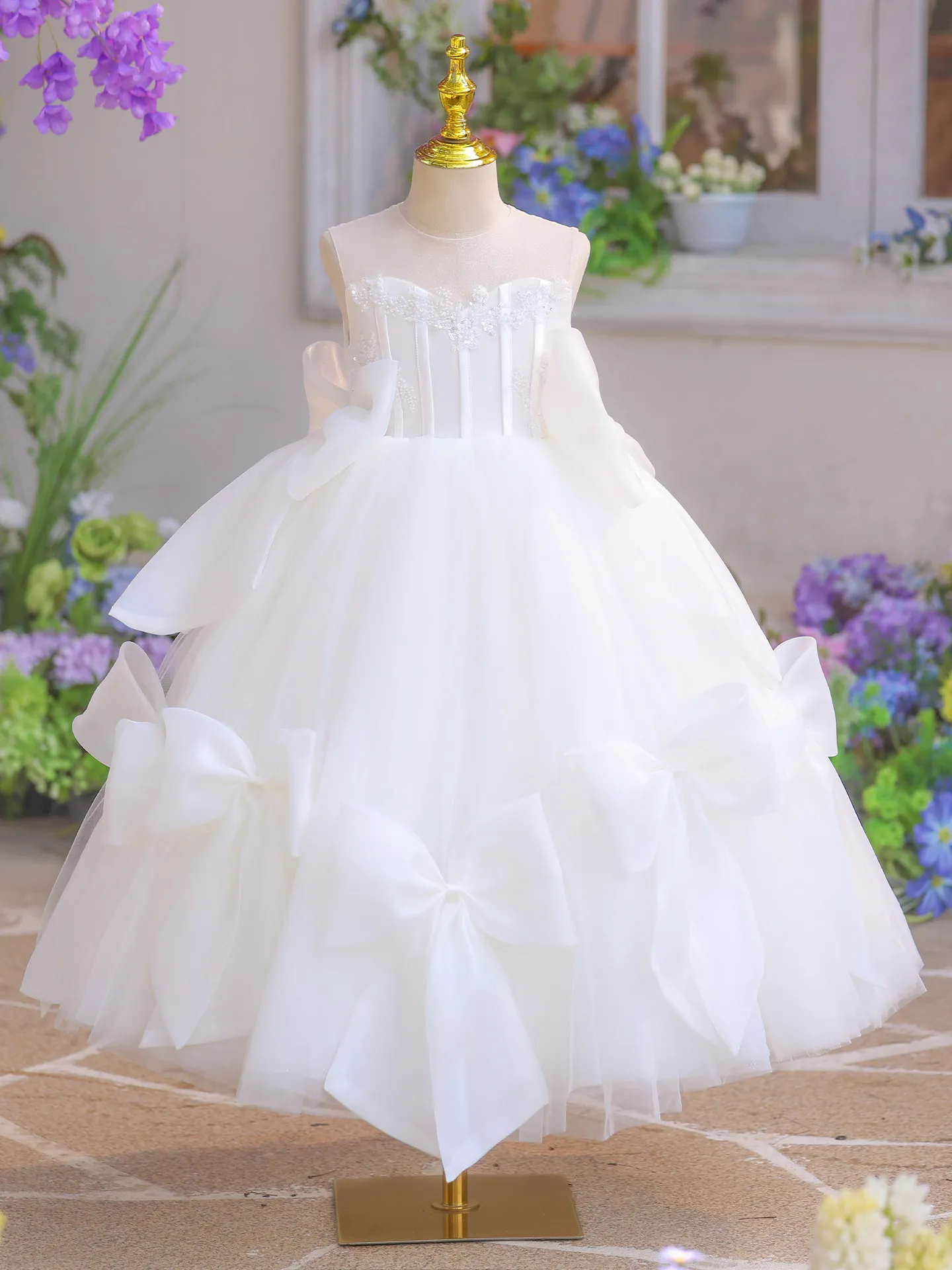 Custom Flower Girl Dress Wedding Gown Birthday Party Pageant Princess Tulle Dress with Bows Kids Formal Gownفساتين بنات
Custom Flower Girl Dress Wedding Gown Birthday Party Pageant Princess Tulle Dress with Bows Kids Formal Gownفساتين بنات