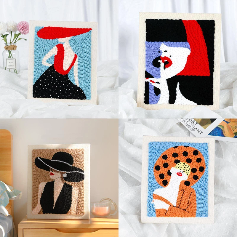 Elegant Lady Punch Needle Embroidery Kits Cartoon Princess Soft Yarn Punch Needle Kit Beginner Embroidery Kit Gift Home Decor
Elegant Lady Punch Needle Embroidery Kits Cartoon Princess Soft Yarn Punch Needle Kit Beginner Embroidery Kit Gift Home Decor