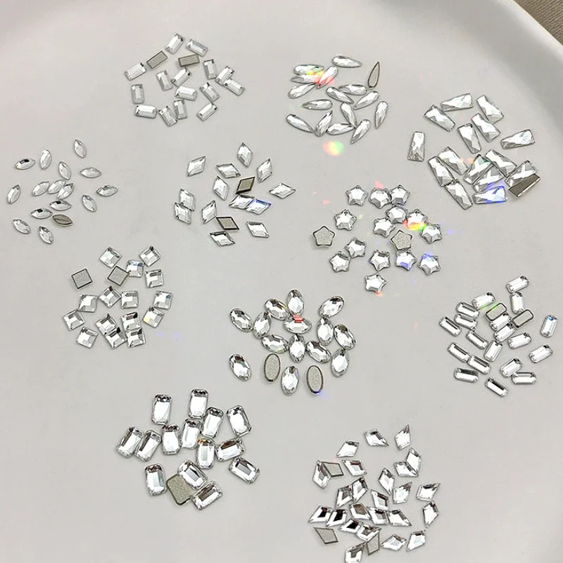 Geometric Irregular Crystal Flat Bottom Glitter Rhinestones Water Droplet Love Nail Art Decoration DIY Manicure Tool Accessories
Geometric Irregular Crystal Flat Bottom Glitter Rhinestones Water Droplet Love Nail Art Decoration DIY Manicure Tool Accessories