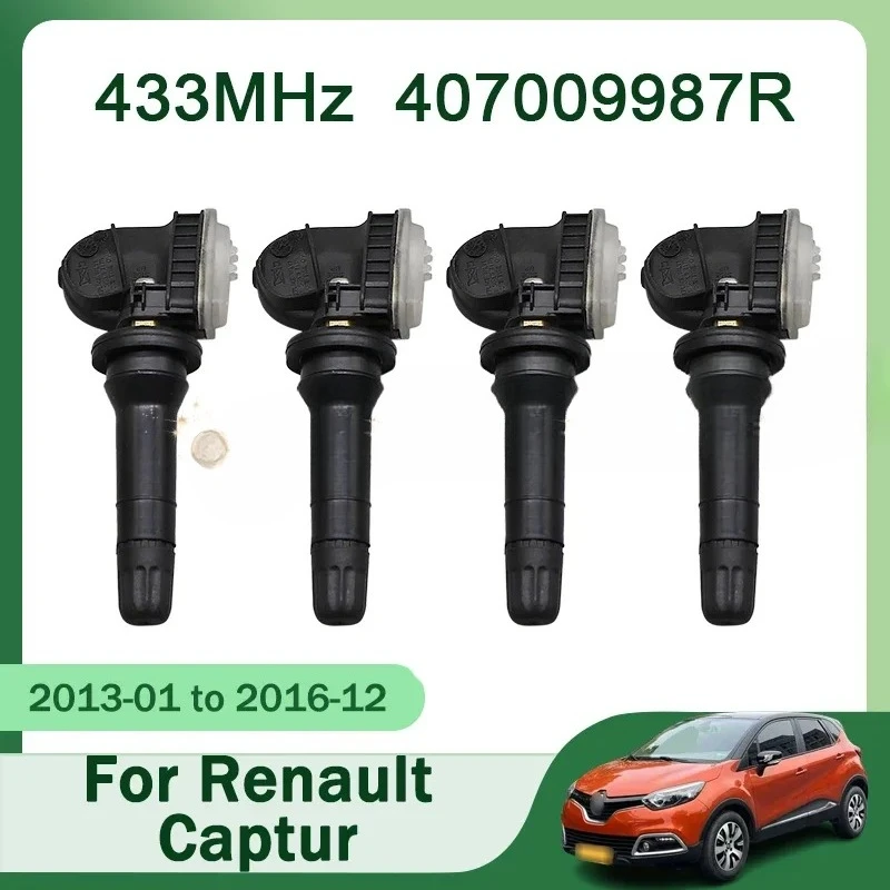 1/4pcs 433MHz 407009987R Tire Pressure Monitoring System For Renault Captur Clio I Kangoo II Lodgy Logan TPMS Tire Sensor
1/4pcs 433MHz 407009987R Tire Pressure Monitoring System For Renault Captur Clio I Kangoo II Lodgy Logan TPMS Tire Sensor