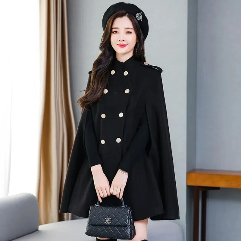 High End Cape Woolen Jacket Womens 2023 New Winter British Style Korean Loose Poncho Shawl Female Long Double Breasted Coat Top
High End Cape Woolen Jacket Womens 2023 New Winter British Style Korean Loose Poncho Shawl Female Long Double Breasted Coat Top