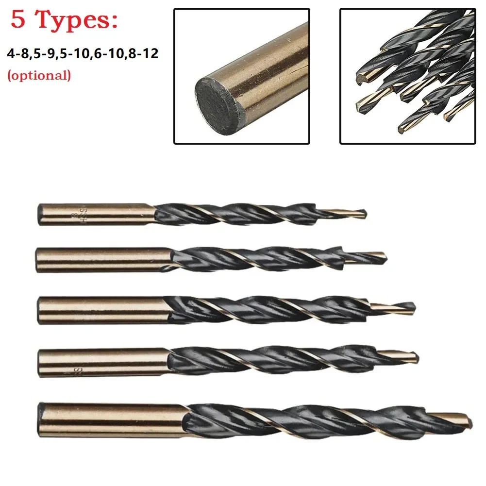 1PC Step Drill Bits High Speed Steel Bit For Drilling Wood Plastic Soft Metal Aluminum 8-4/9-5/10-5/10-6/12-8mm Woodworking Tool
1PC Step Drill Bits High Speed Steel Bit For Drilling Wood Plastic Soft Metal Aluminum 8-4/9-5/10-5/10-6/12-8mm Woodworking Tool