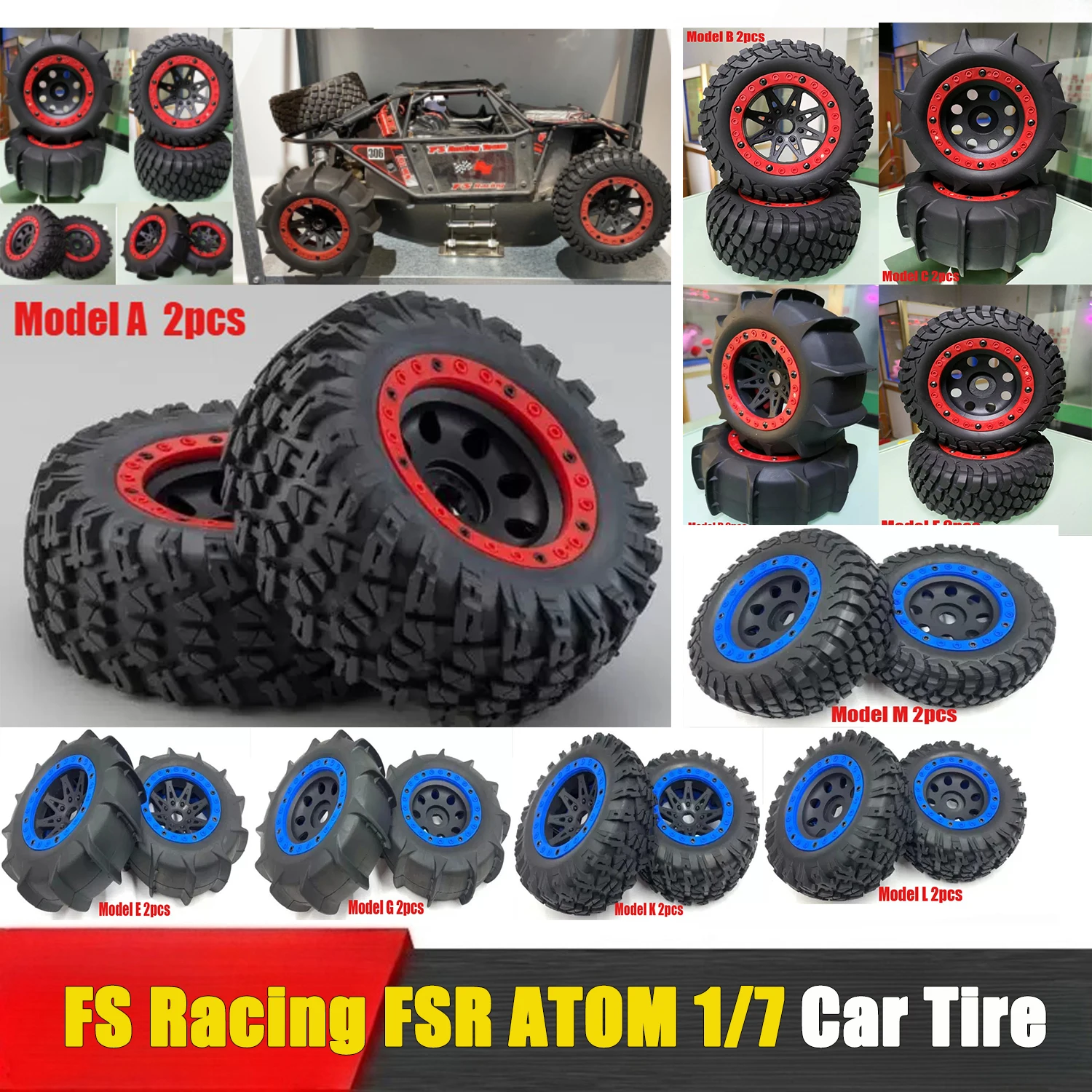 FS Racing FSR ATOM 1/7 RC Car Spare Parts Short Track Tires Sand Digging Tires Adapter Gasket
FS Racing FSR ATOM 1/7 RC Car Spare Parts Short Track Tires Sand Digging Tires Adapter Gasket