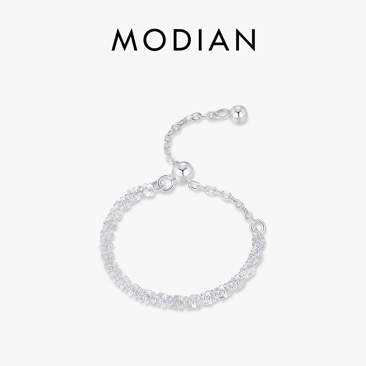 MODIAN 925 Sterling Silver Sparkling Stackable Link Chain Finger Ring Trendy Party Women Girls Fine Daily Wear Jewelry
MODIAN 925 Sterling Silver Sparkling Stackable Link Chain Finger Ring Trendy Party Women Girls Fine Daily Wear Jewelry