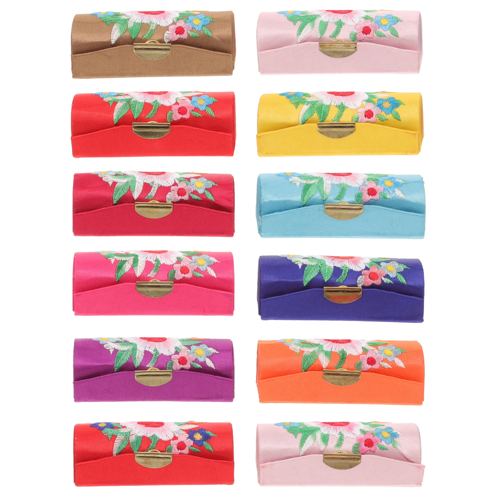 12 Pcs Embroidered Lipstick Box Vintage Case Holder Small Container Delicate Organizer Storage Travel
12 Pcs Embroidered Lipstick Box Vintage Case Holder Small Container Delicate Organizer Storage Travel