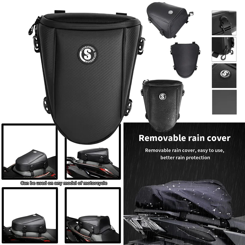 Motorcycle Saddlebags Tail Bag Waterproof Luggage Storage Shoulder Bag Backpack Large Capacity Adjustable Straps for Most Bikes
Motorcycle Saddlebags Tail Bag Waterproof Luggage Storage Shoulder Bag Backpack Large Capacity Adjustable Straps for Most Bikes