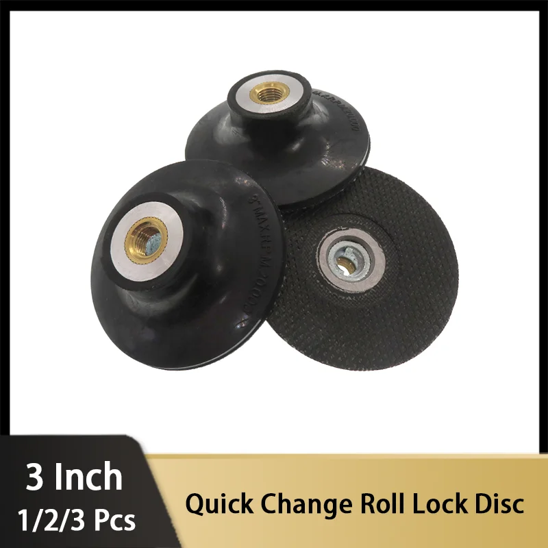 3 Inch 75MM Quick Change Roll Lock Disc 1/2/3Pcs Holder Adapter Kit with 3/8-24UNF Shank for Polishing Sanding and Grinding
3 Inch 75MM Quick Change Roll Lock Disc 1/2/3Pcs Holder Adapter Kit with 3/8-24UNF Shank for Polishing Sanding and Grinding