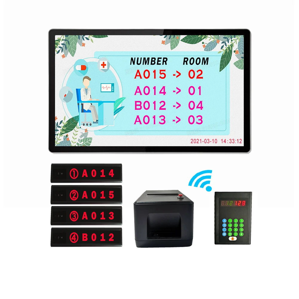 IRTECH Wireless Queue Ticketing And Calling Queue System For Medical Center Clinic Restaurant Bank