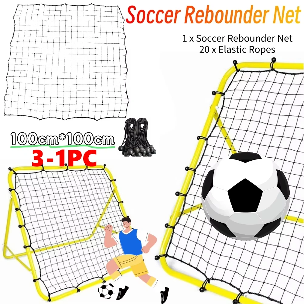 Soccer Rebounder Net with 20 Elastic Ropes Kickback Football Practice Net Target Goal Net Training Aid for Kids Teens
Soccer Rebounder Net with 20 Elastic Ropes Kickback Football Practice Net Target Goal Net Training Aid for Kids Teens